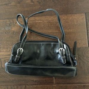 Franco Sarto black leather shoulder bag